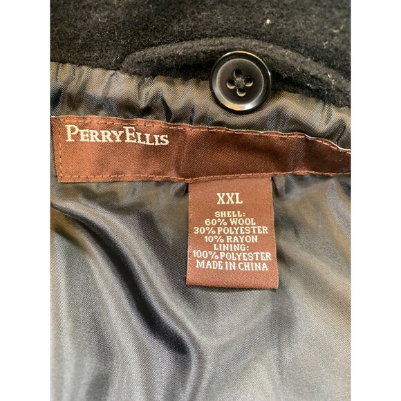 Perry Ellis Wool Jacket Mens XXL Military Bomber Lined‎ Zip Up - Picture 13 of 14
